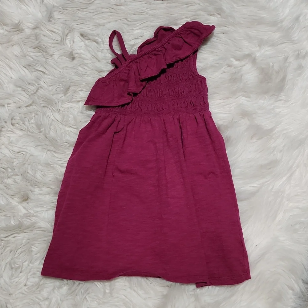 3T Old Navy one shoulder ruffled knit dress